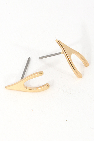 Sharp Wishbone Shape Stud Earring 5ECJ13